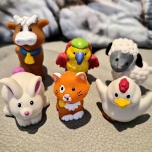 Lot Of 6 "Little People" Animals Fisher Price